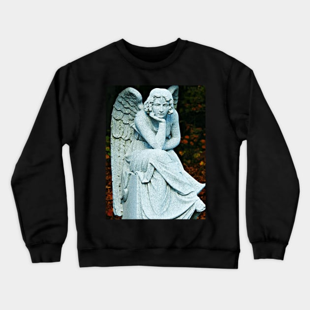 Pondering Angel Crewneck Sweatshirt by kchase